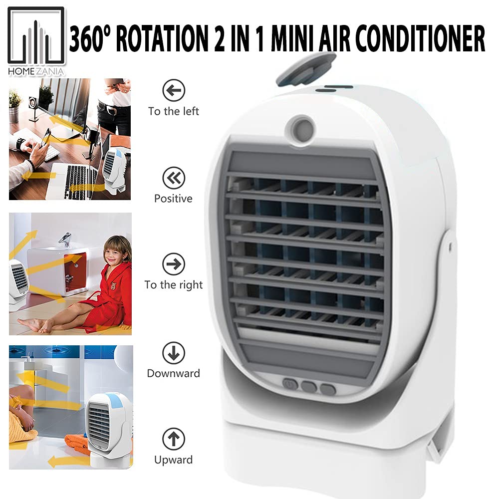 Freon Fan 2in1 Air Cooler 360 Digree Rotate Mini Conditioner white-gray مكيف هواء صغير دوار 360 درجة 2 في 1 مروحة من فريون - ابيض ورمادي Freon Fan 2in1 Air Cooler 360 Digree Rotate Mini Conditioner white-gray مكيف هواء صغير دوار 360 درجة 2 في 1 مروحة من فريون - ابيض ورمادي